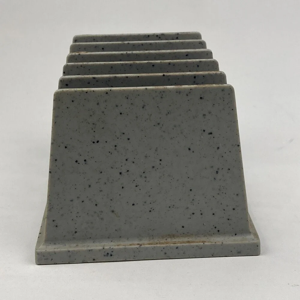 VTG Rogers 5 Slot Gray Speckle Plastic Letter Mail Desk File Sorter